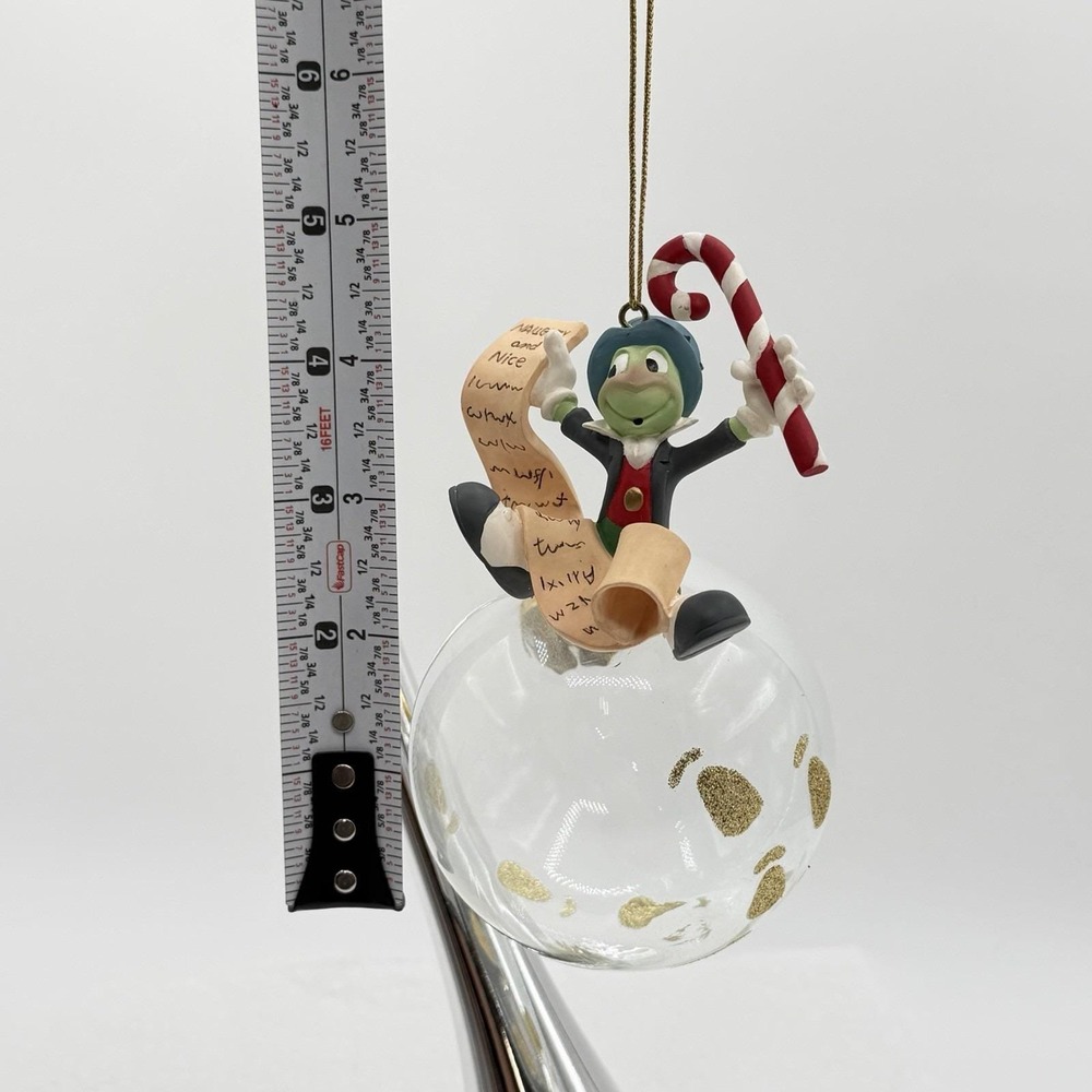 Disney Pinocchio Jiminy Cricket Naughty & Nice Christmas Ornament Buena Vista Fl - Picture 10 of 12